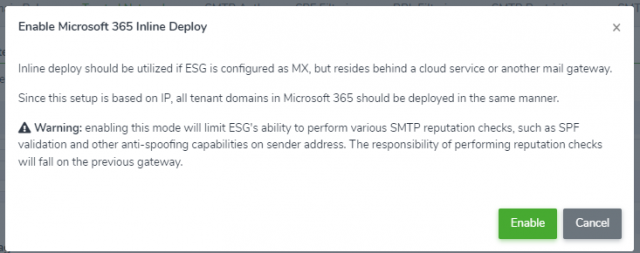 Microsoft 365 Inline configuration